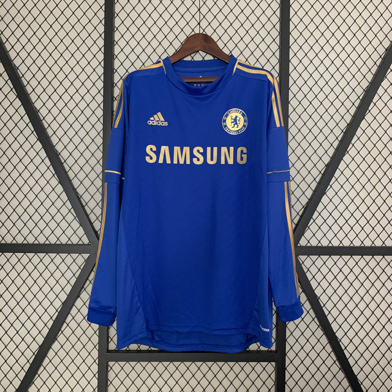 Camisa Manga Longa Chelsea 12/13 Retro - Azul