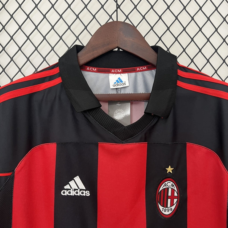 Camisa Milan Retrô 2006/2007 Vermelha e Preta - Adidas