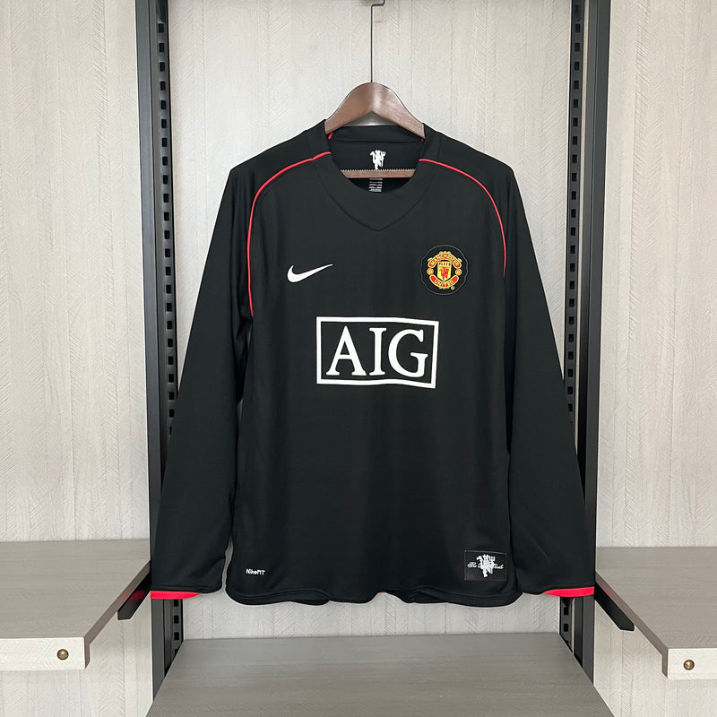 Camisa Retro Manchester United Manga Longa - 2007/08