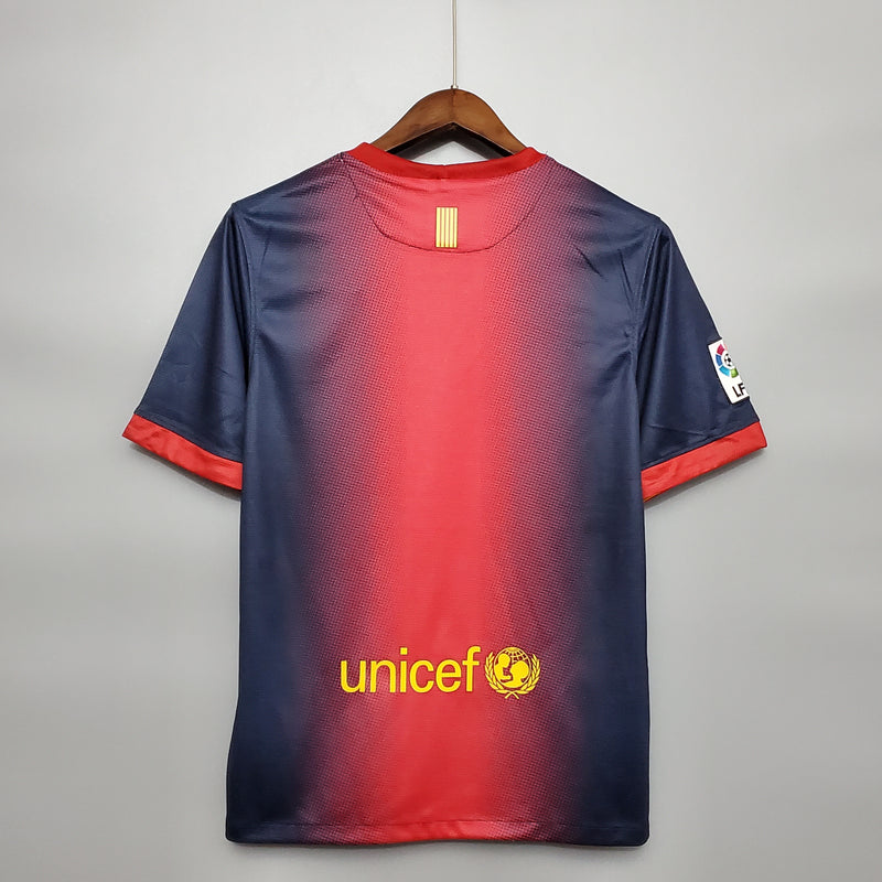 Camisa Barcelona Retrô 2012/2013 Azul e Grená - Nike