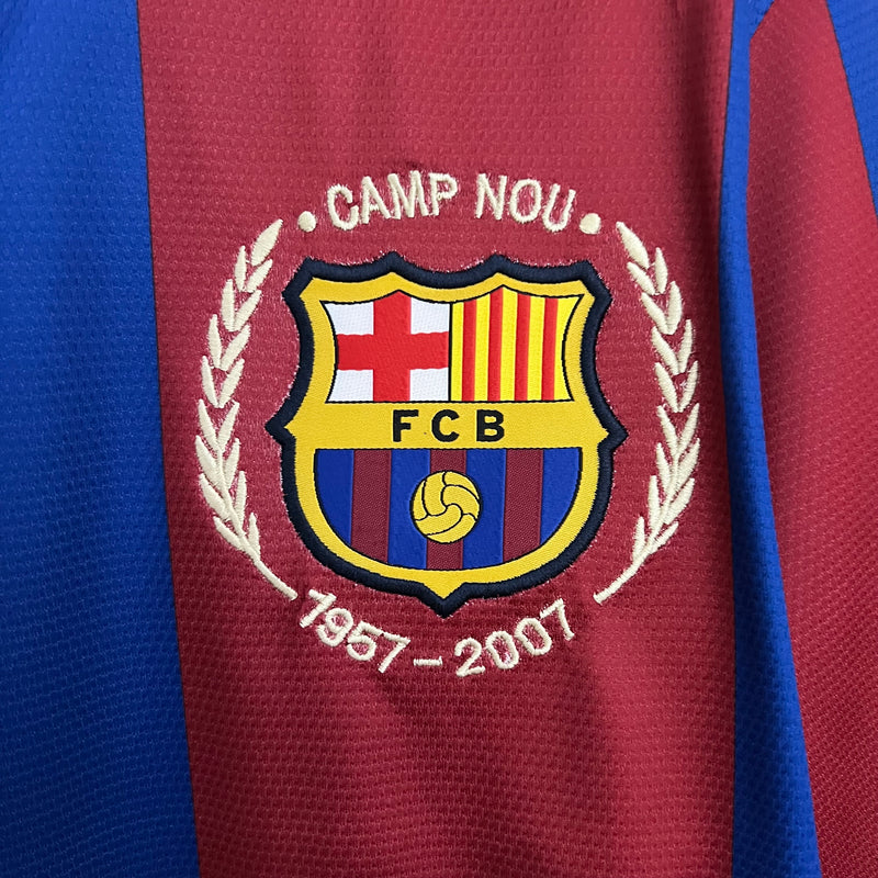 Camisa Barcelona Retrô 2007/2008 Azul e Vermelha - Nike