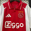 Camisa Ajax Home 24/25 - Branca e Vermelha