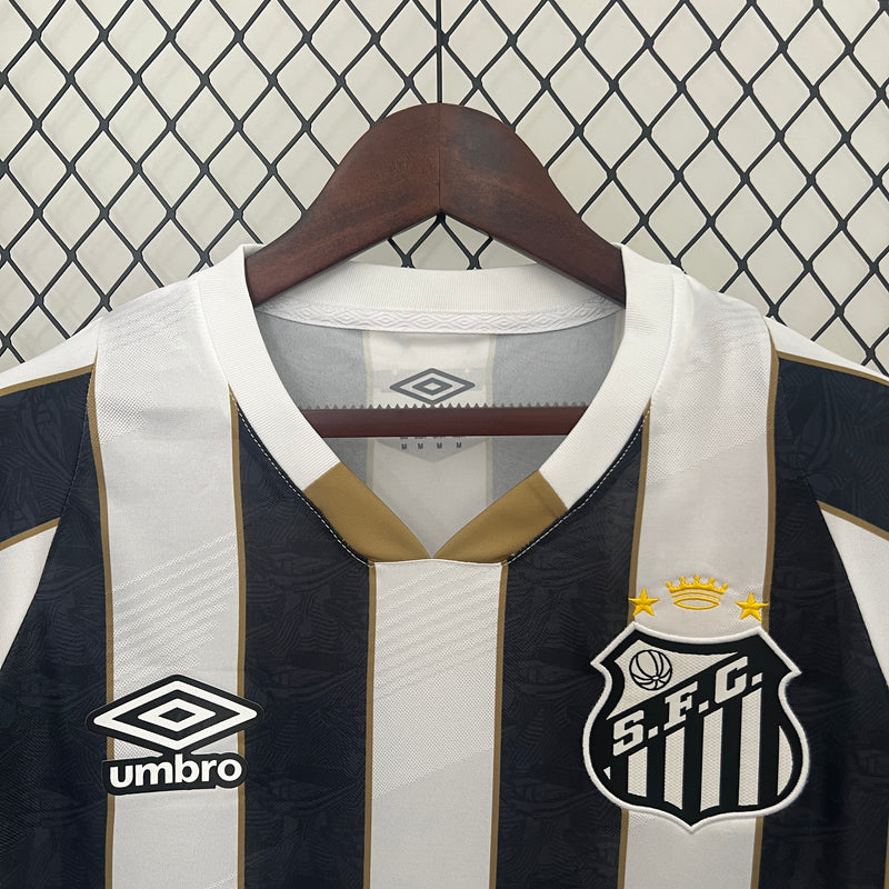 Camisa Santos Away ll 24/25 - Preta e Branca