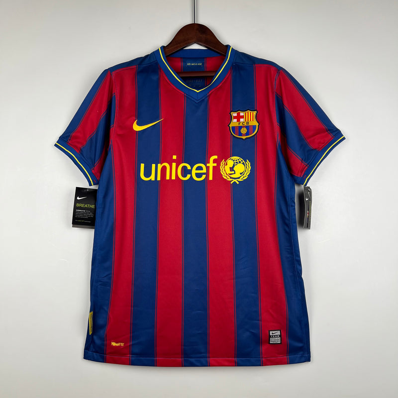 Camisa Barcelona Retrô 2009/2010 Azul e Grená - Nike