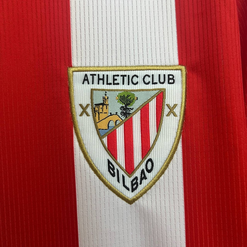 Camisa Athletic Bilbao Home I 25/26 Torcedor - Vermelha e Branca