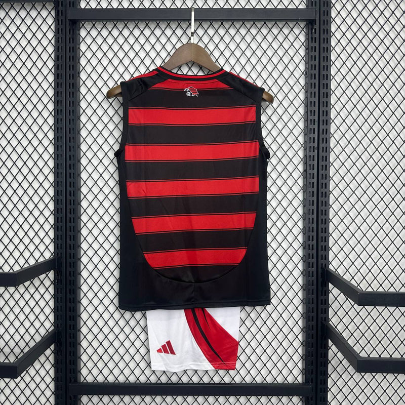 Kit Infantil Flamengo Home l Regata 25/26 - Vermelha e Preta