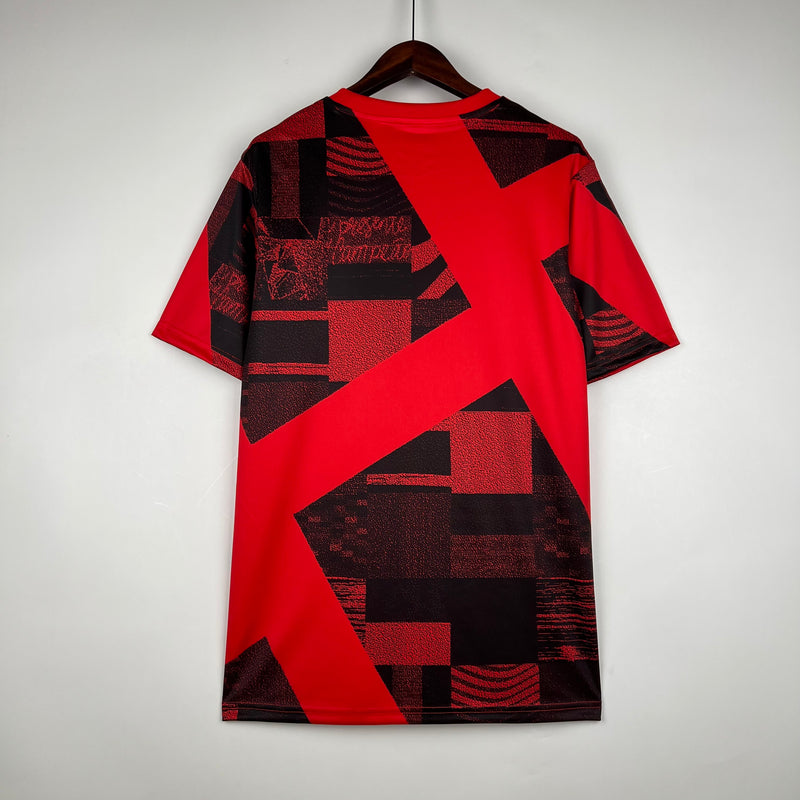 Camisa Flamengo Pre Jogo 23/24 - Vermelha e Preta