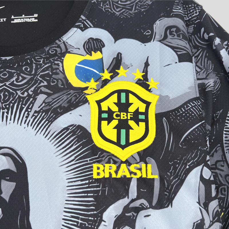 Camisa Seleção Brasil Edição Especial Cristo Redentor 24/25 - Preta