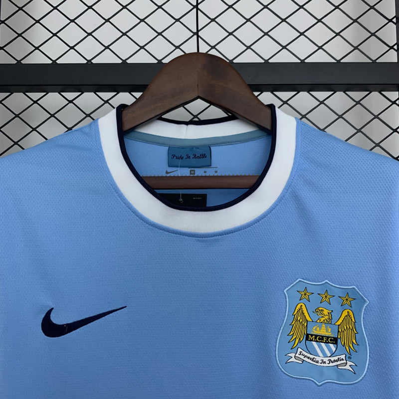 Camisa Manchester City Retrô 13/14 - Azul
