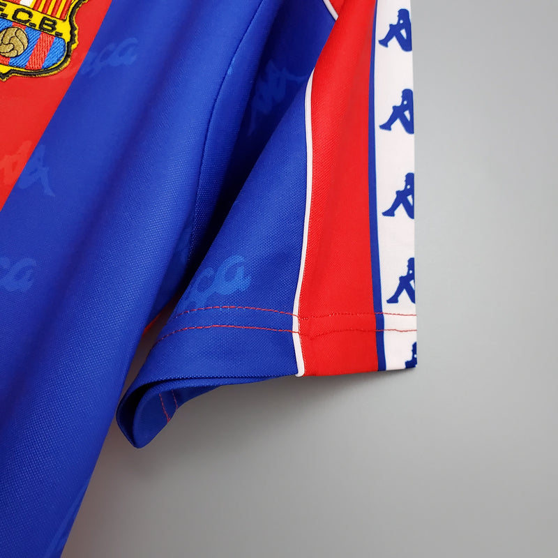 Camisa Barcelona Retrô 1992/1995 Azul e Grená - Kappa