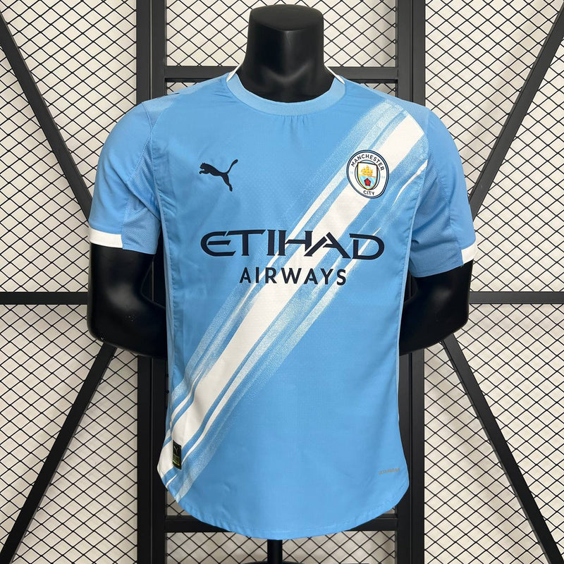 Camisa Manchester City Home I 25/26 Jogador Masculina - Azul