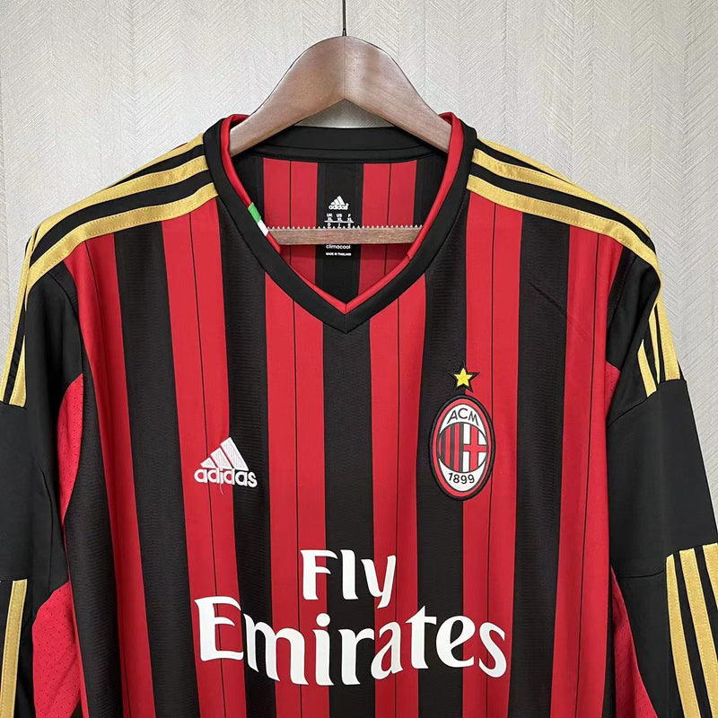 Camisa Manga Longa Milan 2013/14 Adidas - Preto e Vermelho