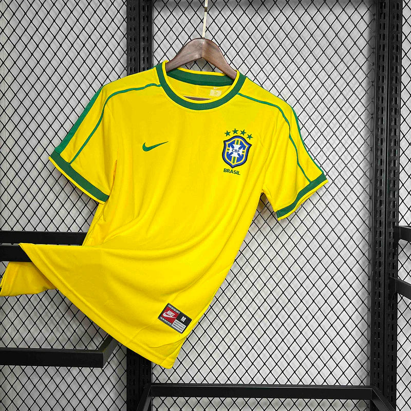 Camisa Retrô Seleção Brasileira 1998 Home l - Reedição