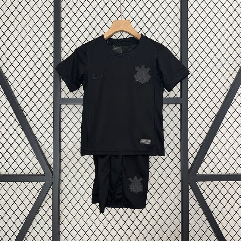 Kit Infantil Corinthians Away ll 24/25 - Preto