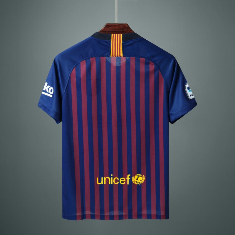 Camisa Barcelona Retrô 2018/2019 - Azul e Grená