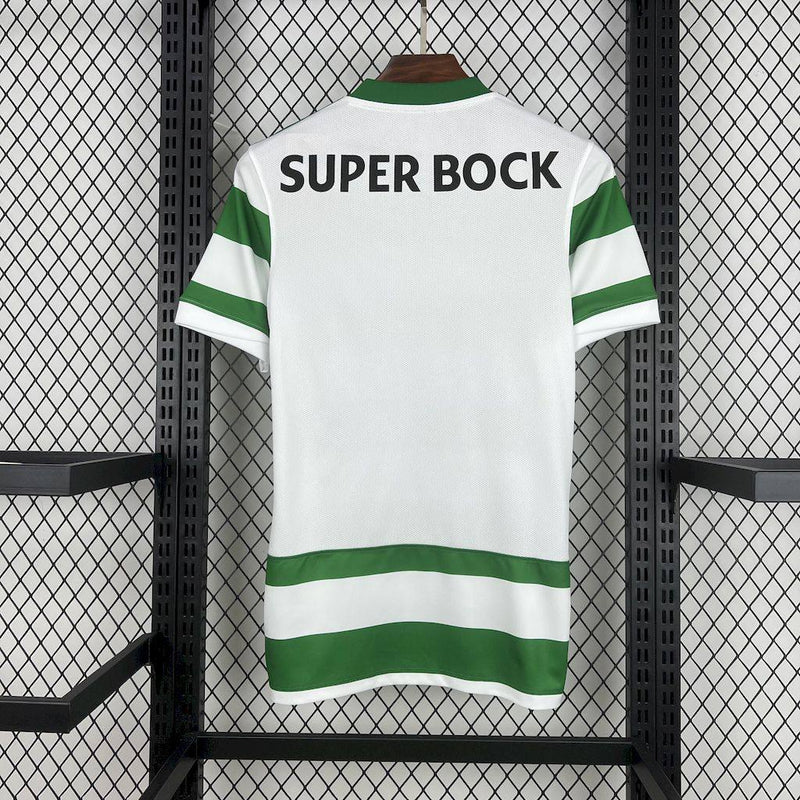 Camisa Sporting Home l 25/26 - Branca e Verde