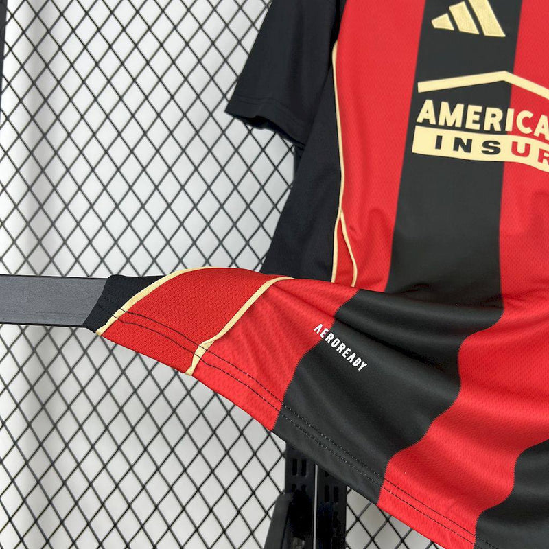 Camisa Atalanta United Home l Torcedor 25/26 - Vermelha e Preta