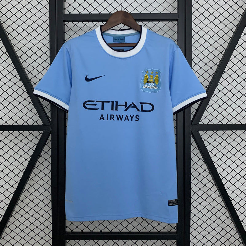 Camisa Manchester City Retrô 13/14 - Azul