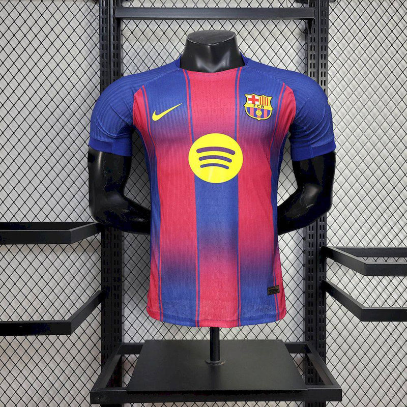 Camisa Barcelona Home l 25/26 Jogador - Azul Grená