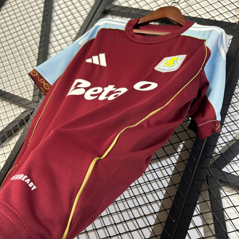 Camisa Aston Villa Home l Torcedor 25/26 - Vermelho