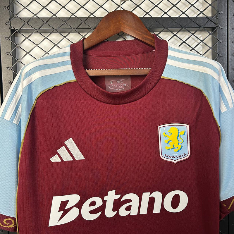 Camisa Aston Villa Home l Torcedor 25/26 - Vermelho