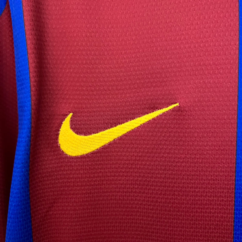 Camisa Barcelona Retrô 2007/2008 Azul e Vermelha - Nike