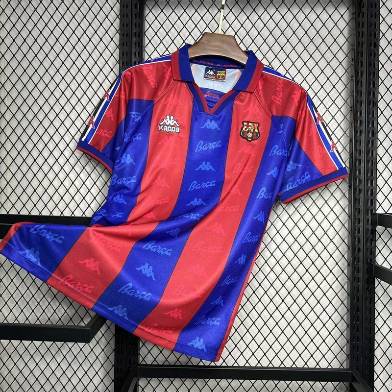Camisa Barcelona Retrô 95/96 - Azul e Grená