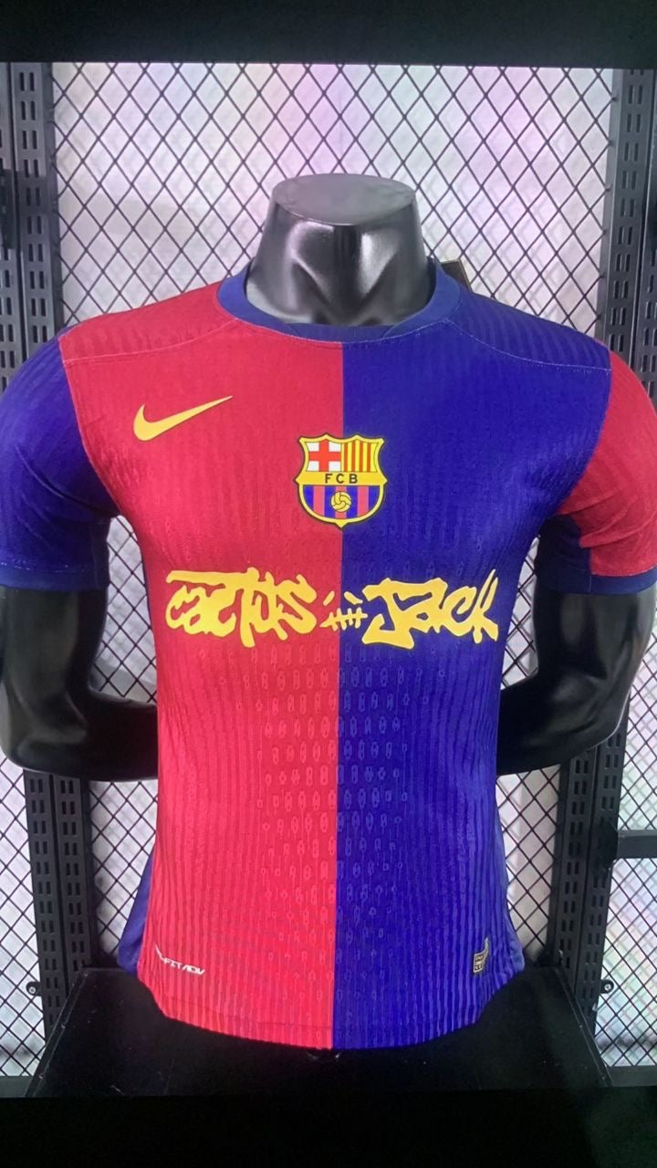 Camisa Barcelona X Travis Scott 24/25 Jogador - Azul Grená