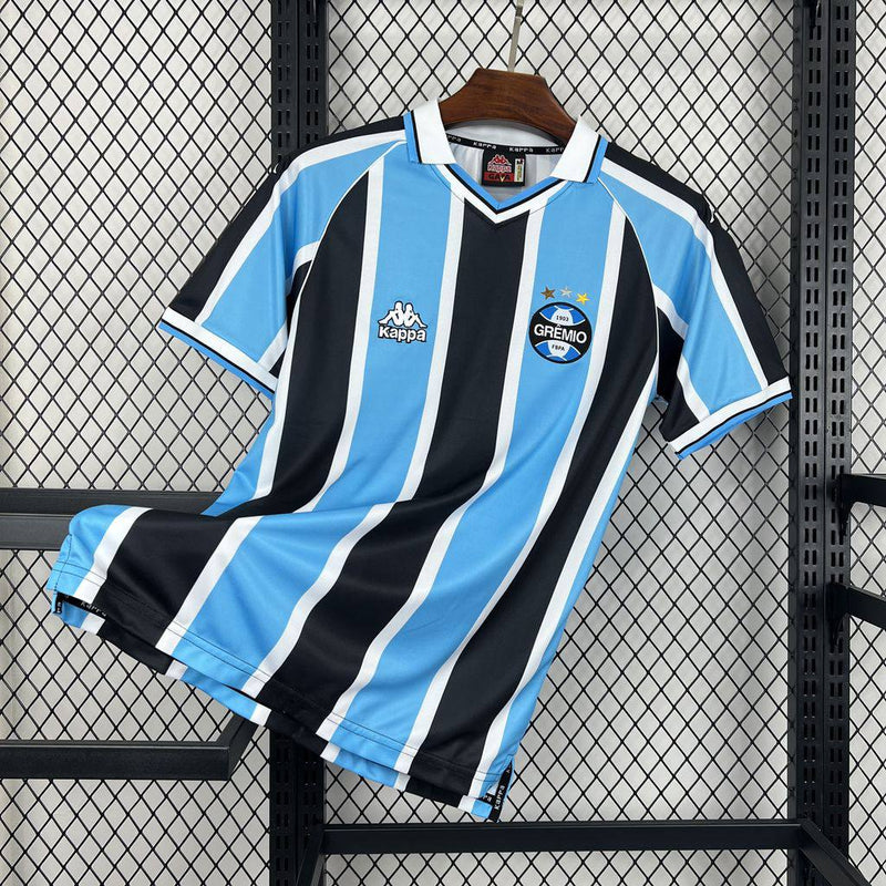 Camisa do Grêmio Home l Retrô 2001 - Azul e Preta