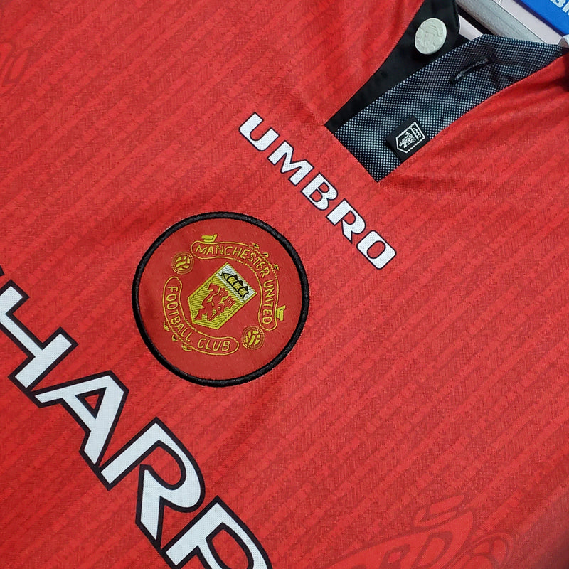 Camisa Manga Longa Manchester United 1996 - Vermelho