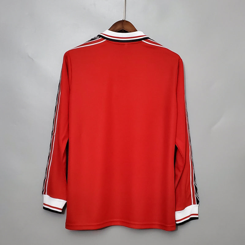 Camisa Manga Longa Manchester United 1998/99 - Vermelho