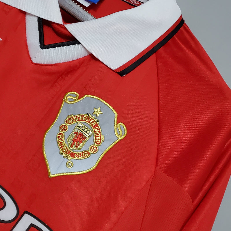 Camisa Manga Longa Manchester United 1999 - Vermelho