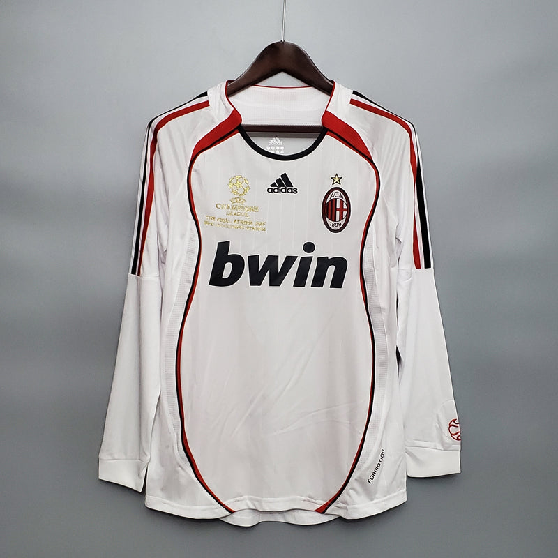 Camisa Manga Longa Milan Champions League 06/07 - Branco