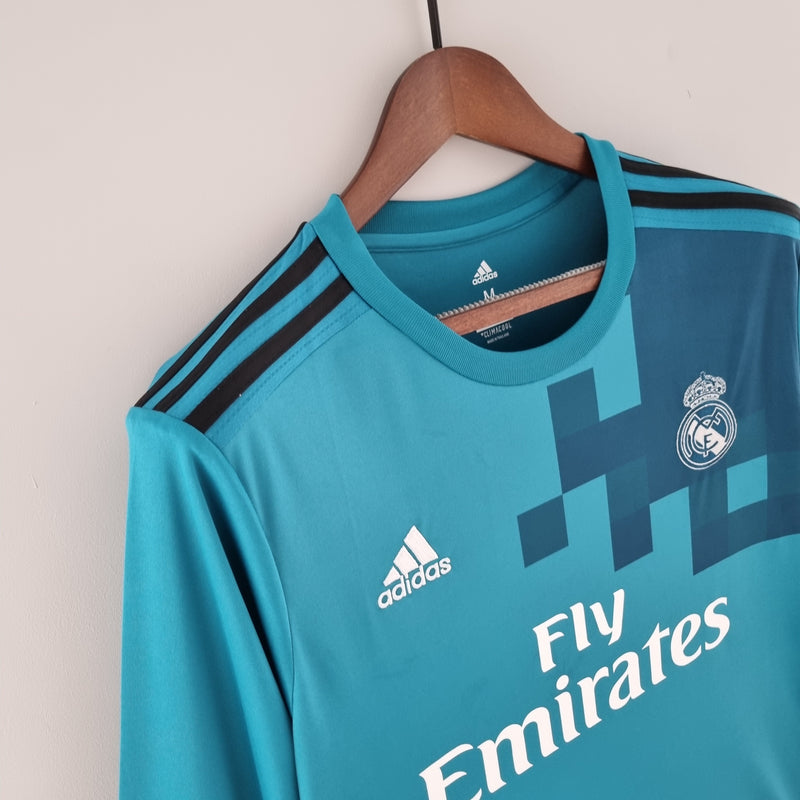 Camisa Manga Longa Real Madrid 17/18 - Azul