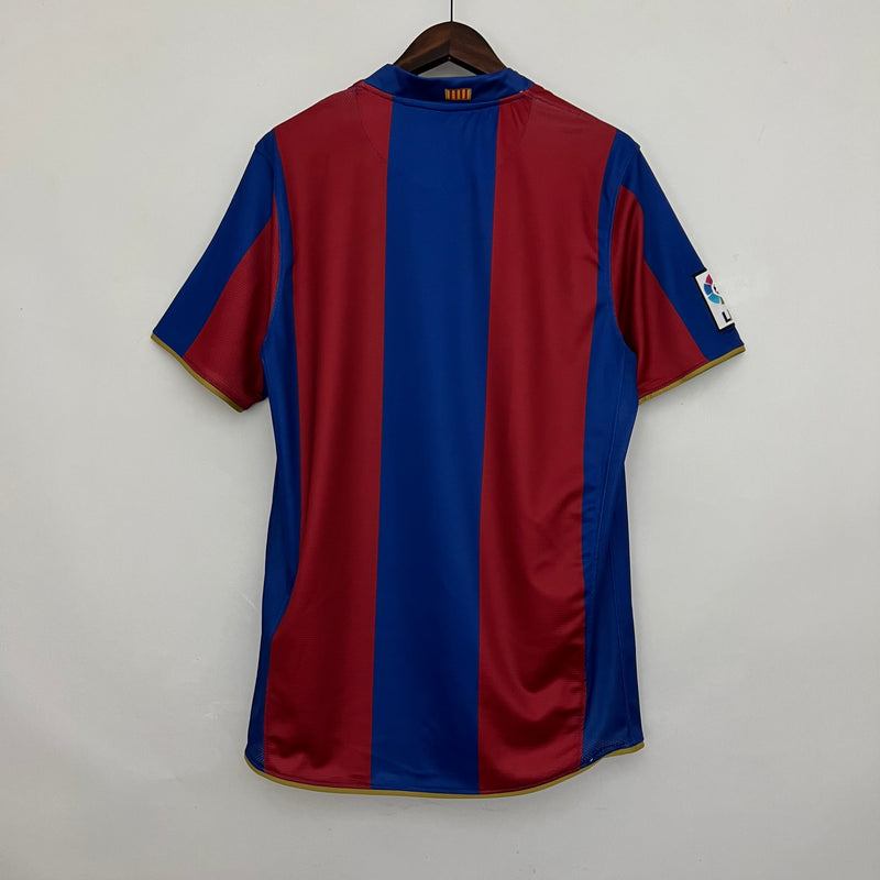 Camisa Barcelona Retrô 2007/2008 Azul e Vermelha - Nike