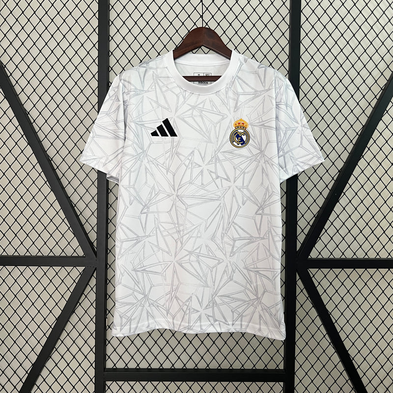 Camisa Real Madrid Pré Jogo 24/25 - Branca