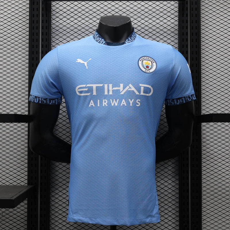 Camisa Manchester City Home I 24/25 Jogador Masculina - Azul