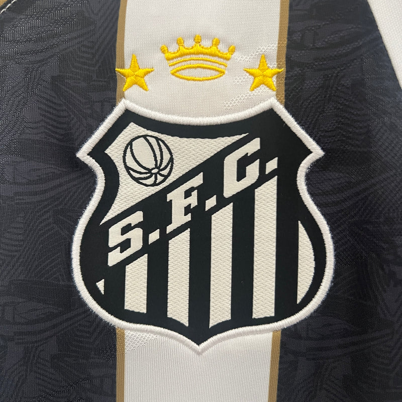 Camisa Santos Away ll 24/25 - Preta e Branca