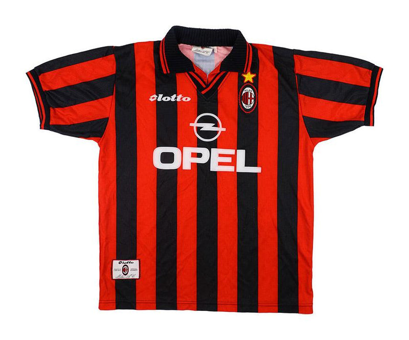 Camisa Milan Retrô 1997/1998 - Vermelha e Preta