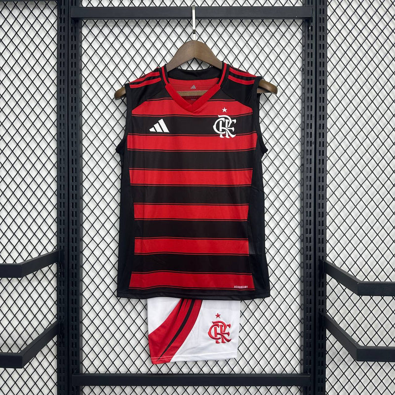 Kit Infantil Flamengo Home l Regata 25/26 - Vermelha e Preta