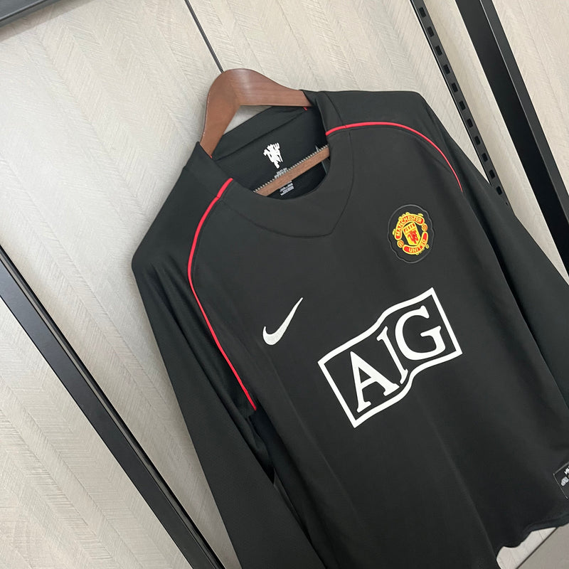 Camisa Retro Manchester United Manga Longa - 2007/08