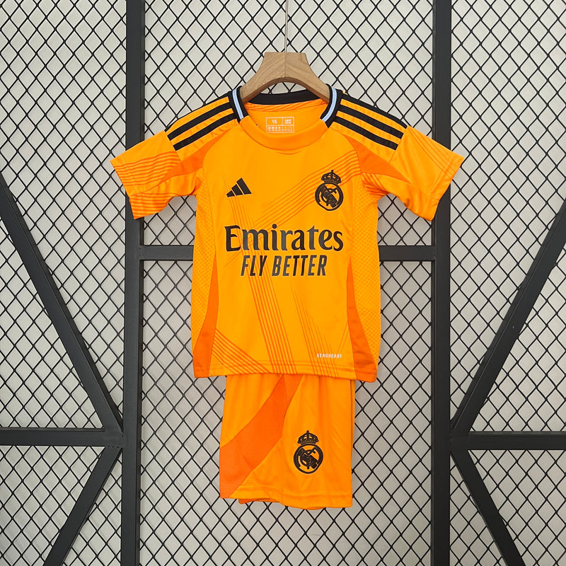 Kit Infantil Real Madrid - Away 24/25 - Laranja