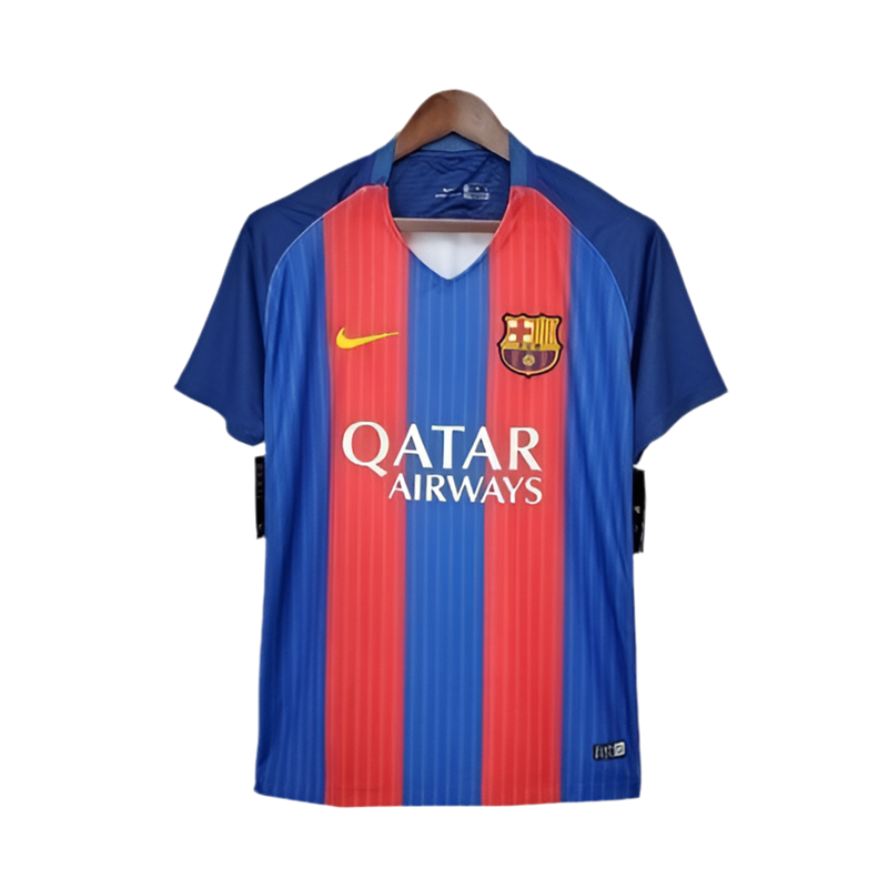 Camisa Barcelona Retrô 2016/2017 Azul e Vermelha - Nike