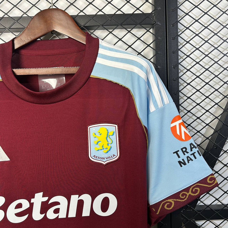 Camisa Aston Villa Home l Torcedor 25/26 - Vermelho