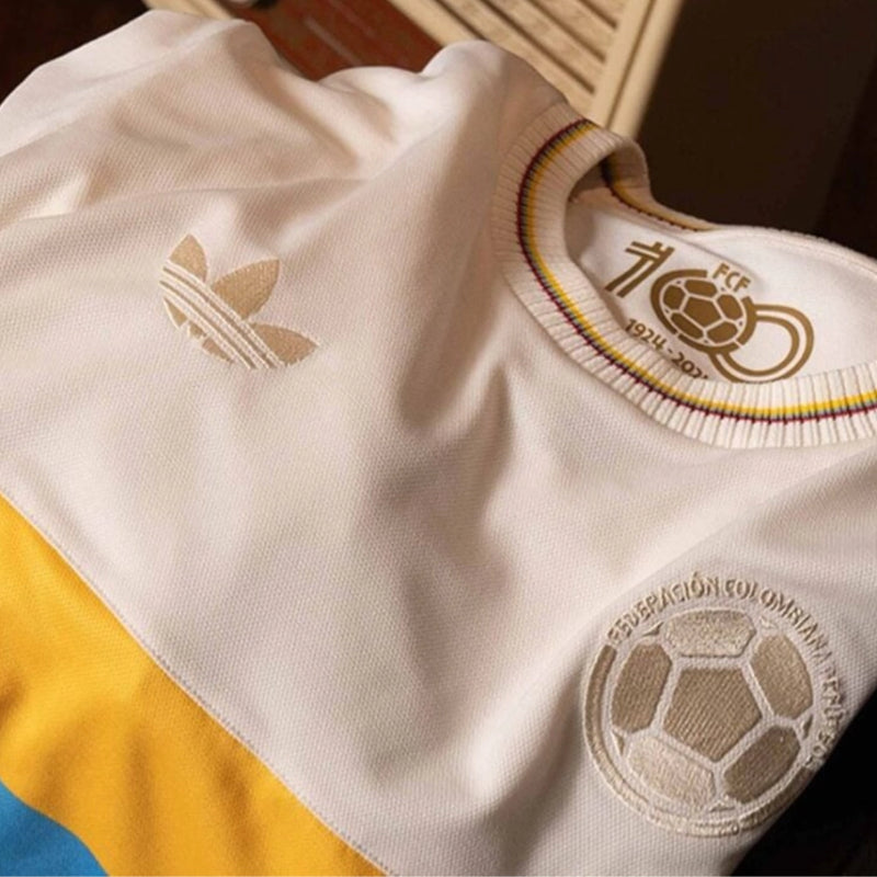 Camisa Seleção da Colômbia 100 anos Away 24/25 - Branca