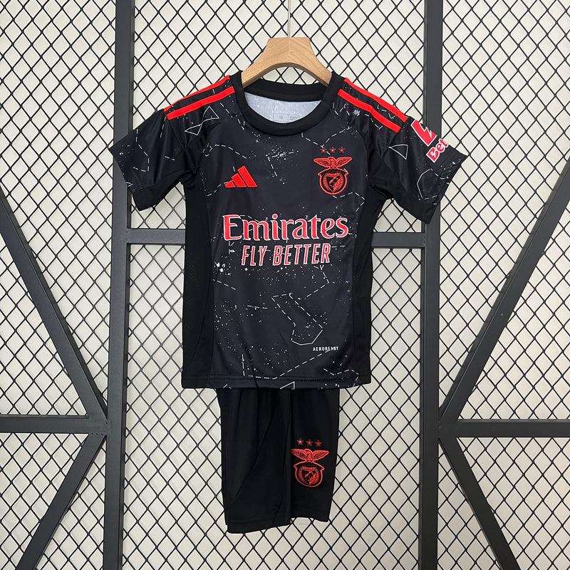 Kit Infantil Benfica Away 24/25 - Preto