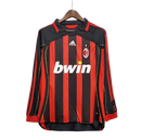 Camisa Manga Longa Milan 06/07 Adidas - Preto e Vermelho