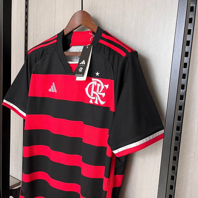 Camisa Flamengo Home l 24/25 - Vermelho e Preto