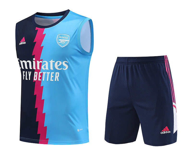 Kit Treino Arsenal I 23/24 - Azul Claro/Preto