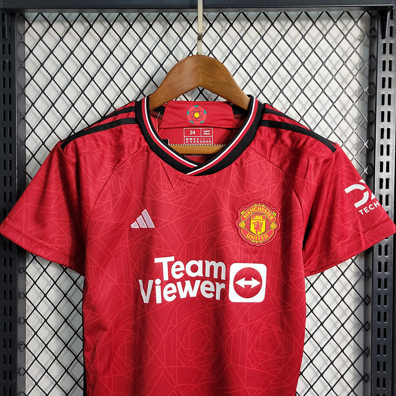 Kit Infantil Manchester United 23/24 - Vermelho